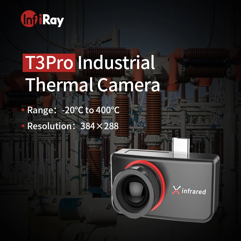 Xinfrared InfiRay 공식 T3pro 열화상 카메라, 산업용 열화상 카메라, 스마트폰용, 안드로이드 C 타입 이미저