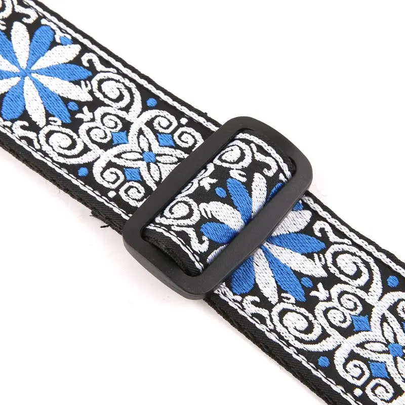 

Винтажные цветы в полоску, ремень для акустической электрогитары, тканые ткани с вышивкой
