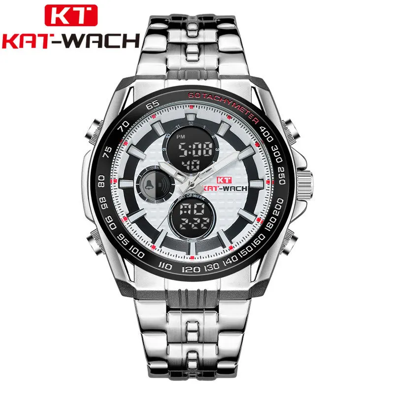 KAT-WACH Original Brand Watch Men Fashion Business Automatic Self-wind Stainless Steel 5ATM Waterproof Wrist Watches For Men