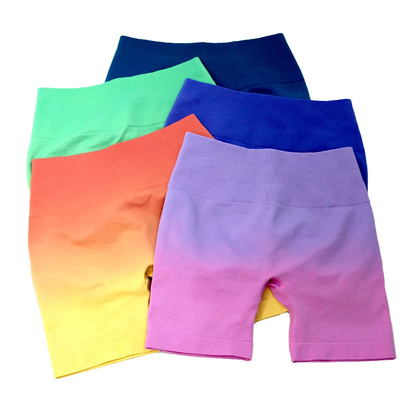 NewGymShortsWomenCandyGradualFitnessLeggingsHighWaistSport
