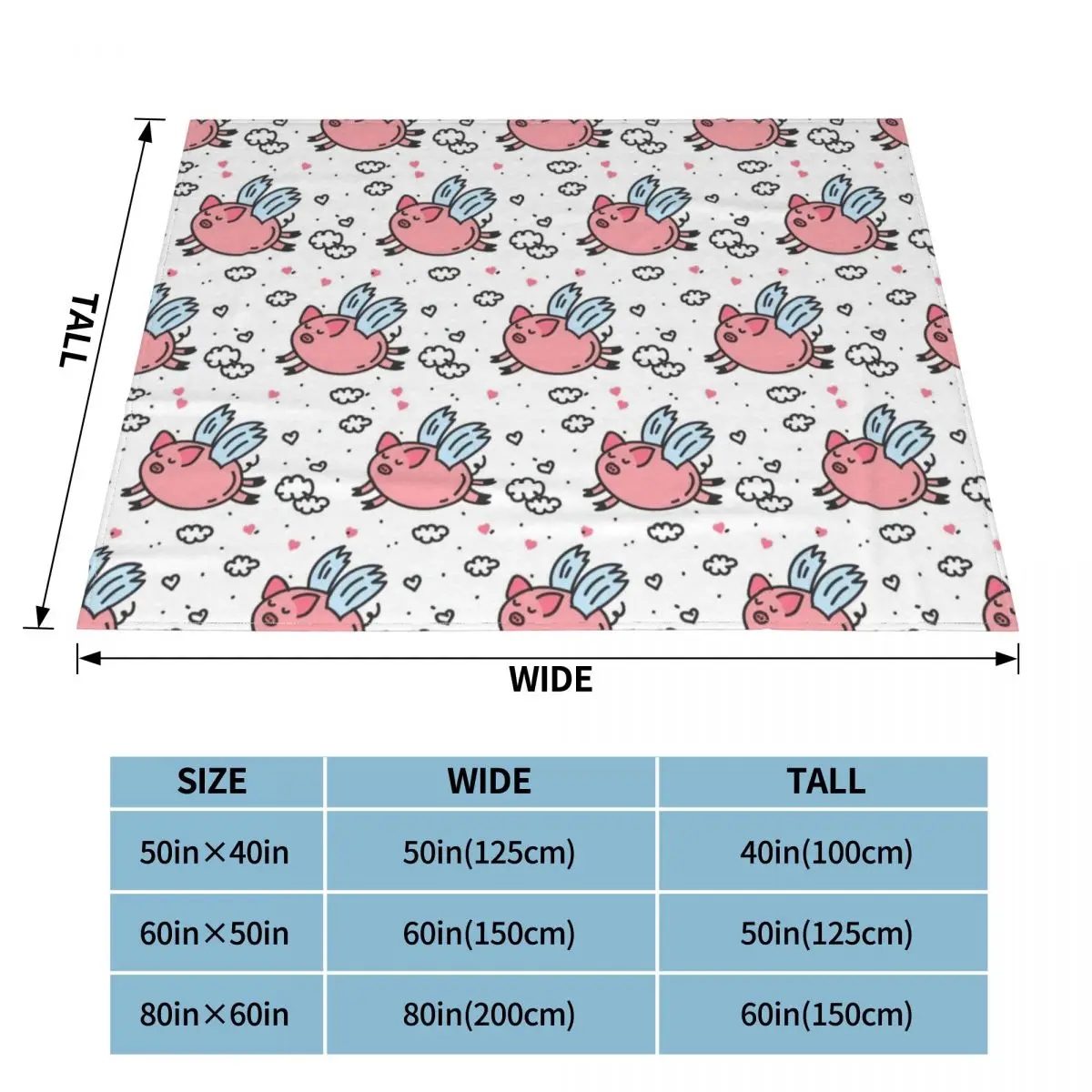 Pink Pig Cartoon Blankets Animals Lover Fleece Novelty Warm Throw Blankets for Bedspread Autumn/Winter