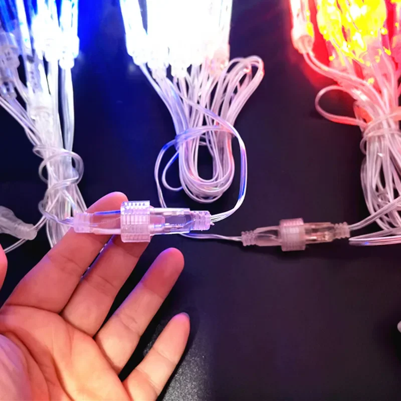 Description Picture 4 of item8/16/24/32Tubes Superb Meteor Rain String Lights Christmas LED Lights Decor Garden Yard Street New Year 2025 Holiday Icicle Lamp