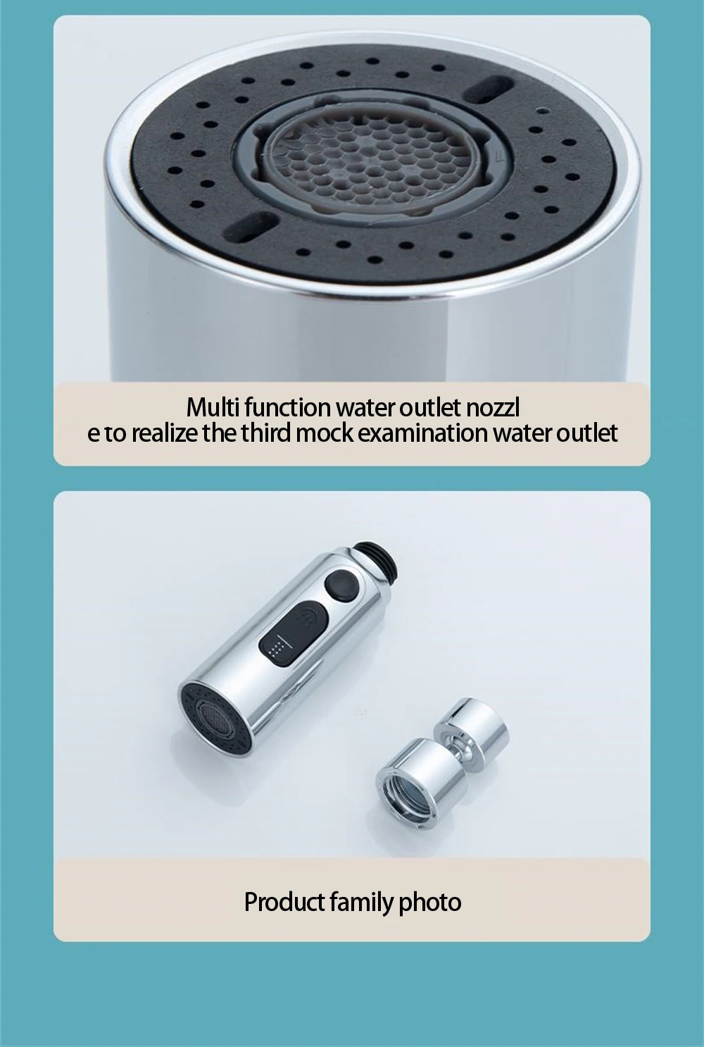 Description Picture 6 of itemKitchen Faucet Aerator 3 Modes Bathroom Anti-splash Tap Extender Adapter Faucet Washbasin Sprayer Saving Water Tap Filter Nozzle