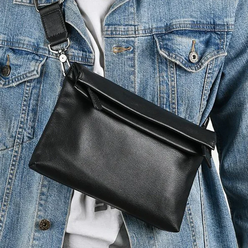 Men's Leather Crossbody Shoulder Bag for Phone and Accessories