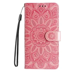 Elegant 3D Sunflower Wallet Flip Case - Shockproof PU Leather Phone Cover for Nova 9 SE (Rose Gold)