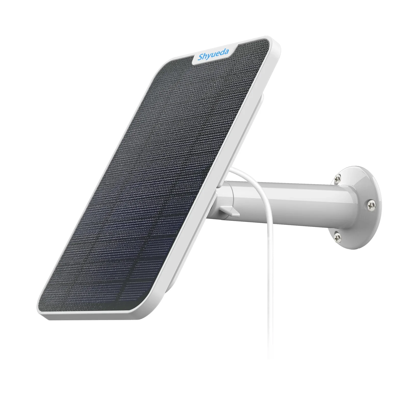 New 4W Solar Panel Charging for Arlo Ultra/Ultra 2/Pro 3/Pro 4/Go 2/PRO 5S Cable Mount （White）