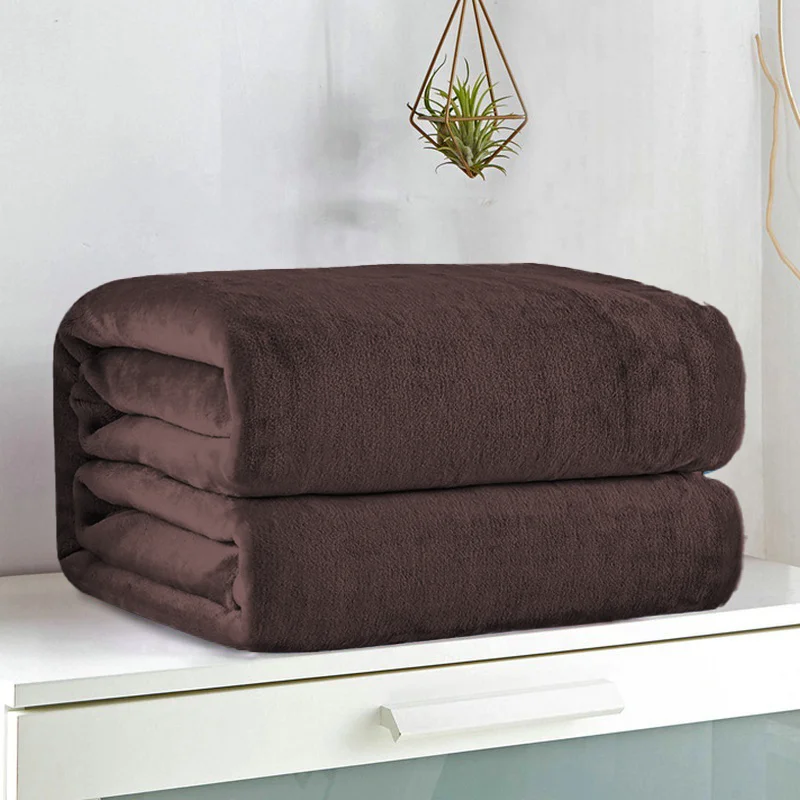 Solid color ultra-soft thickened cloud mink velvet blanket Farai velvet blanket bed sheet cover