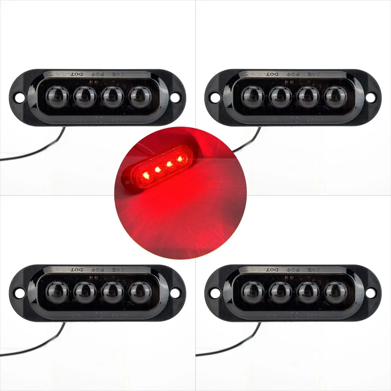 4PCS Neue Geräucherte 4LED 12-24V Eis Vogel Objektiv Kreative Ausverkauf Licht Seite Marker Licht Signal licht für Lkw Anhänger – Detail 14