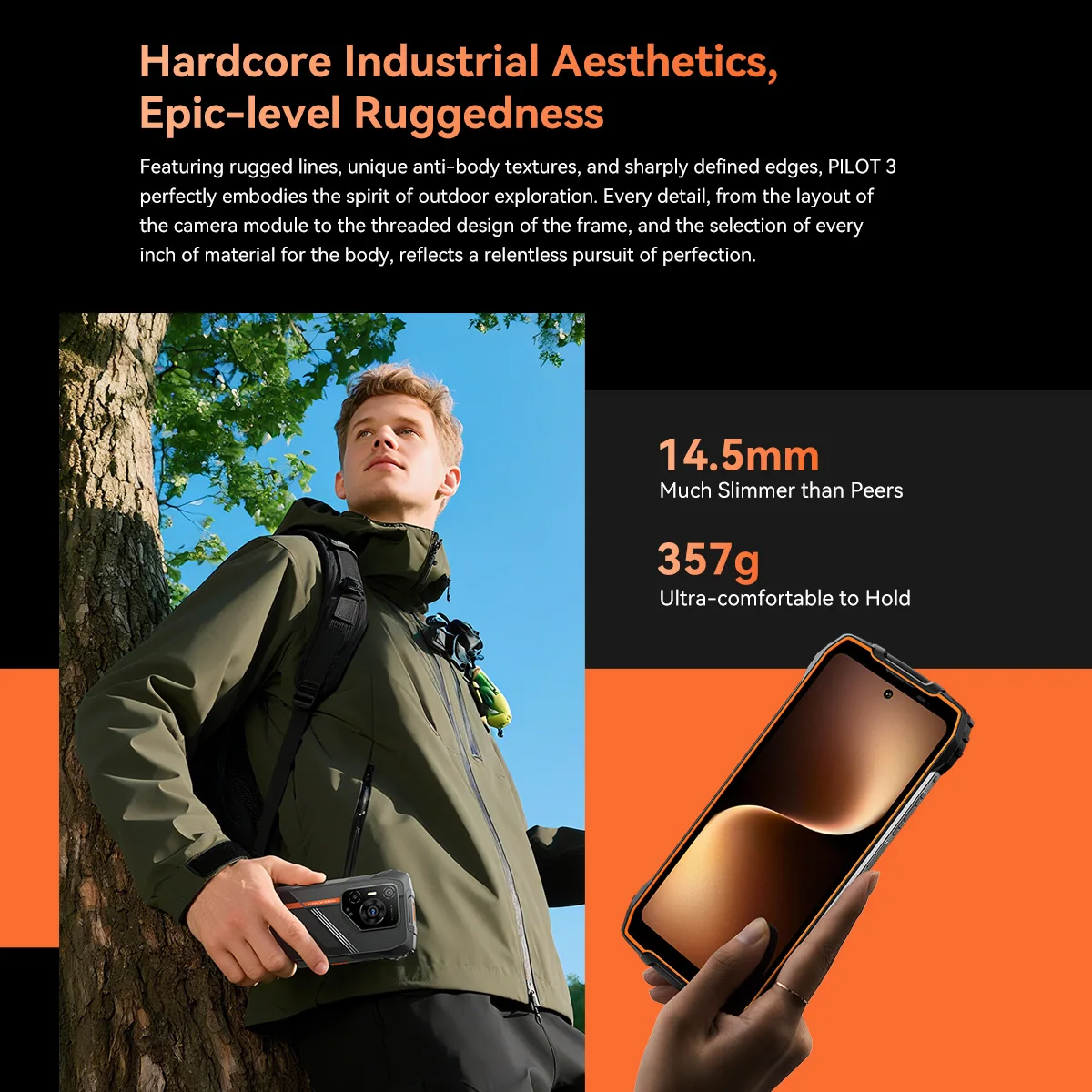 Blackview OSCAL PILOT 3 5G AI Rugged Smartphone MTK 6300, 6.78" 2.4K Display 120Hz, 12GB 256GB, 7500Amh Battery Phone,Android15 - Image 3