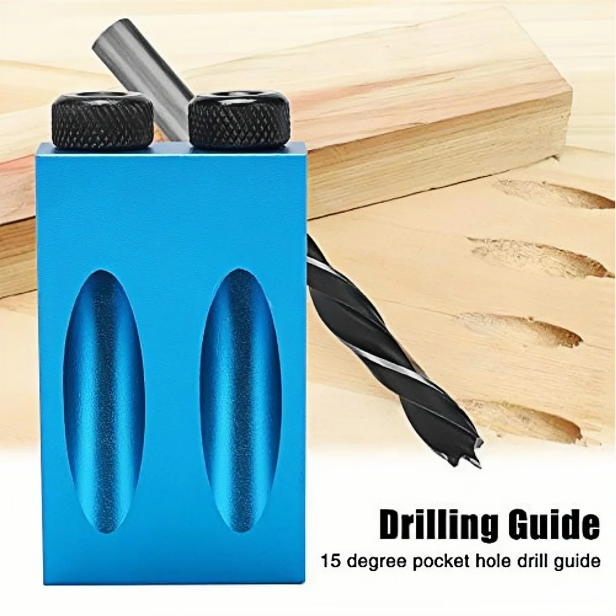 15 Degree Pocket Hole Screw Jig Dowel Drill Joinery Kit Positioner Locator Tool Carpenters Wood Woodwork Guides Joint Angle Tool
