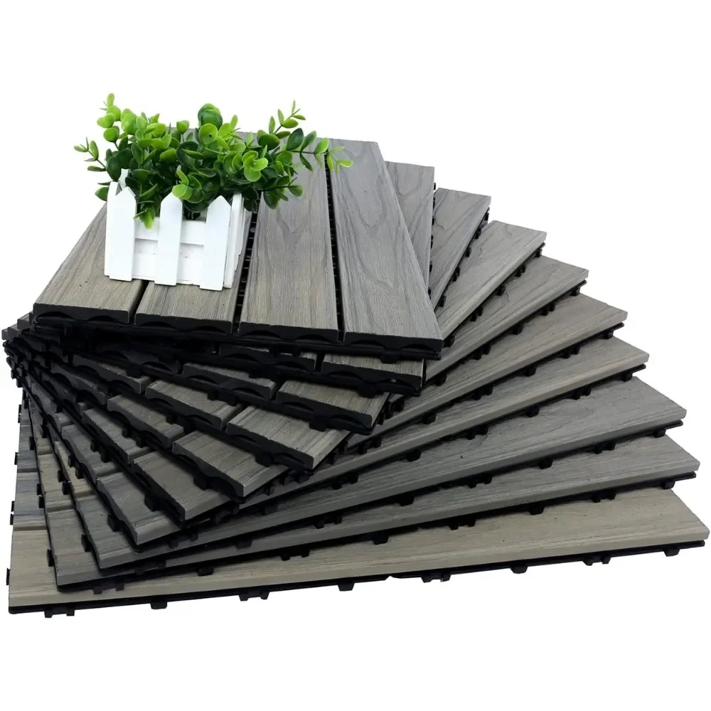 Patio Deck Tiles DIY Interlocking Outdoor Flooring 10PCs