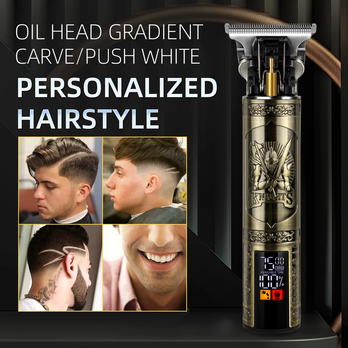 KIKIDO Professional Haircut Machine 0MM Vintage Skull Beard Trimmer - Image 2