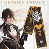 Anime Genshin Impact  Scarf Soft Warm Zhongli Raiden Shogun Shawl Wrap Cartoon Genshin Hutao Thick Muffler Winter Neck Scarf 1