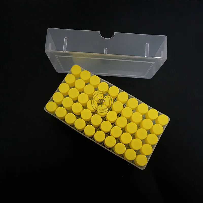 1Set Include One Piece 50- Lattice Storage Box For Store Cryovial+50Pieces 1.8ml Plastic Refrigerating Tube