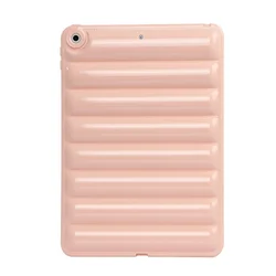 Premium Soft Down Jacket TPU Case for iPad - Enhanced Protection and Style (Cream Pink)