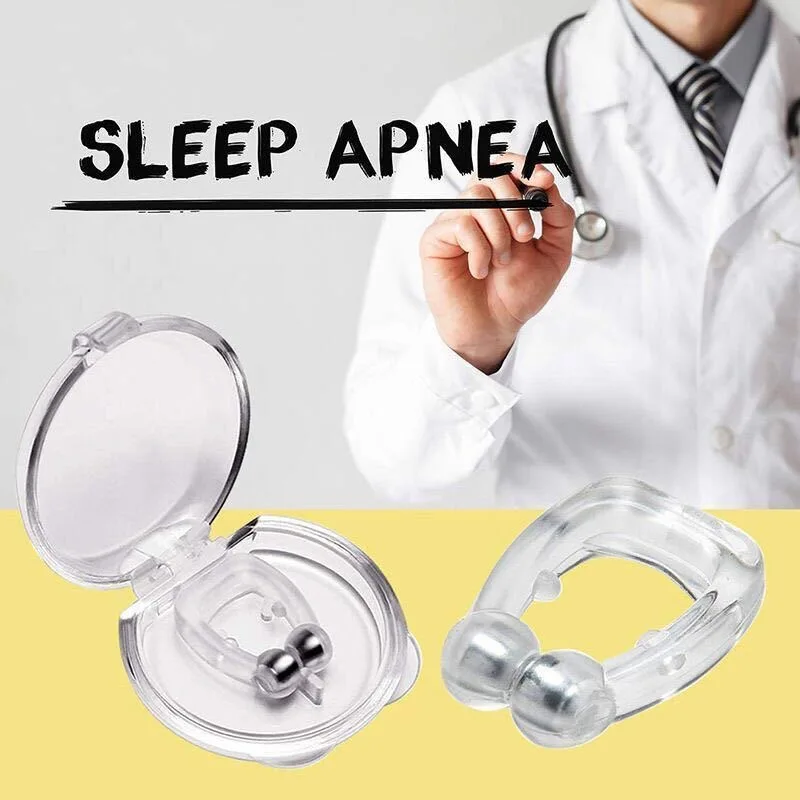 5Pcs Magnetic Anti Snore Device Stop Snoring Nose Clip Easy Breathe Improve Sleeping Aid Apnea Guard Night Device With Case