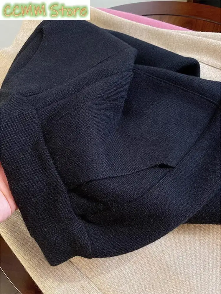 New Small Leg Pants, Straight-leg Western Style Loose Sweatpants, Harem Pants, Woolen Pants, High-waisted Nine-point Pants