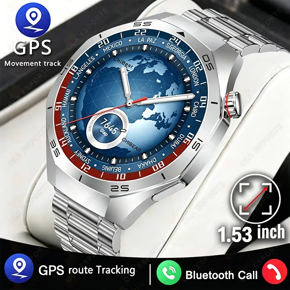 Watch5 Pro Smart Watch Men Women 1.53-inch HD Screen GPS Motion Track BT Call Heart Rate Waterproof Smartwatch Man 2026 New HW12 1