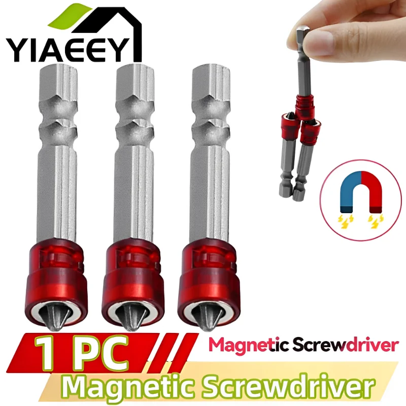 

Magnetic Screwdriver Bit PH2 Cross-head 1/4 Inch Hex Shank Screwdriver Holder Ring for House Working Electric Screwdriver Kit