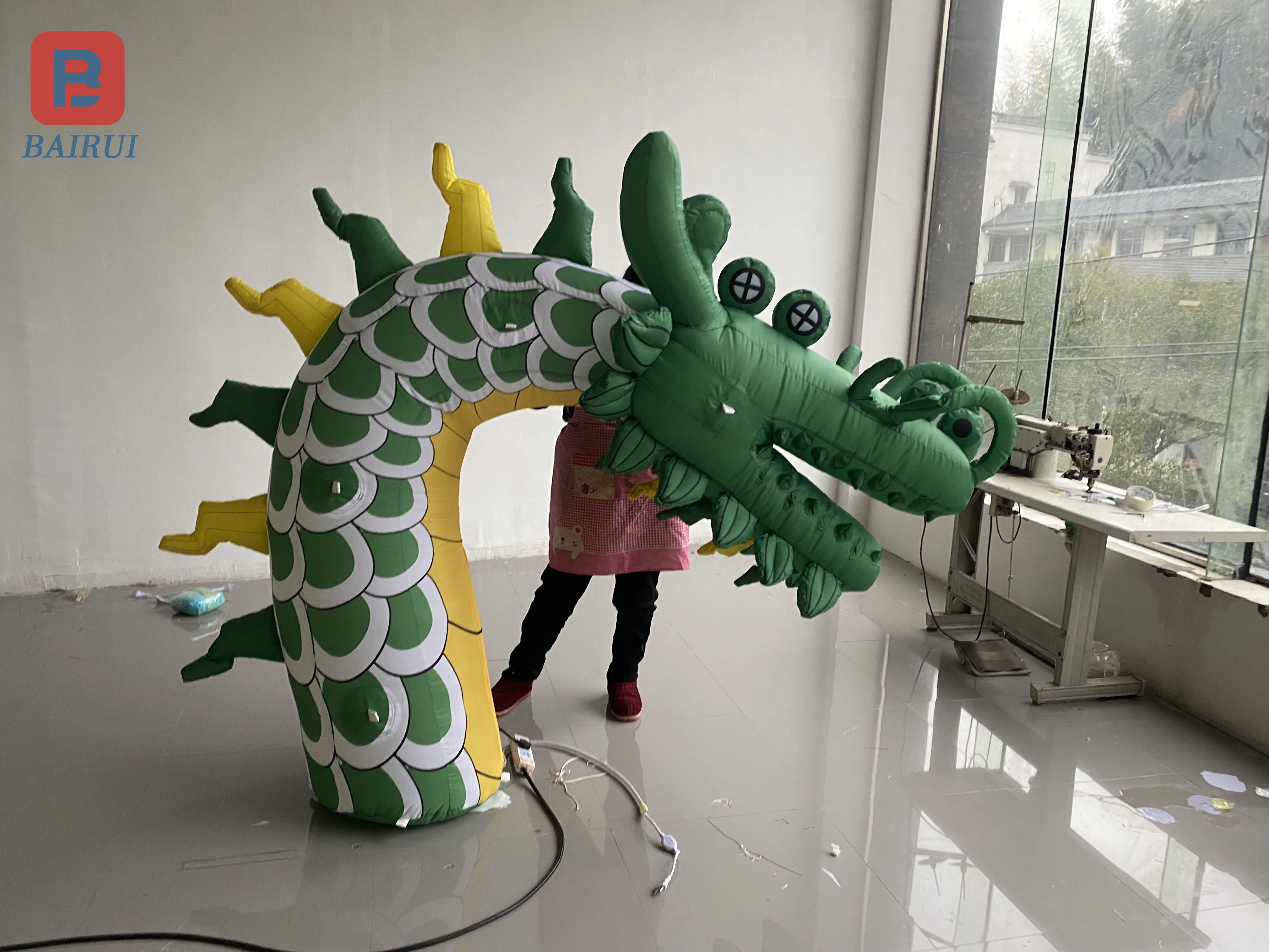 

Cartoon Inflatable Dragon Year Mascot Air Model Chinese Dragon New Year Zodiac outdoor commercial decoration props