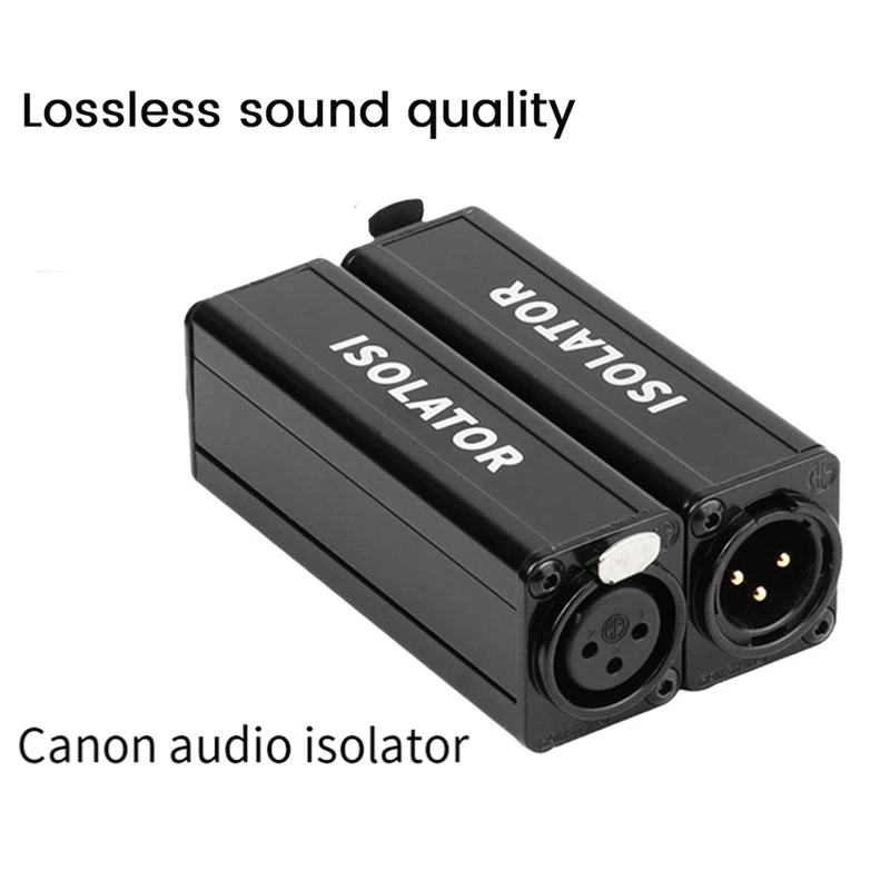 Professional Mono Common Ground Audio Black Audio Isolator Filtering To Eliminate Current Sound Balancing Adapter 4