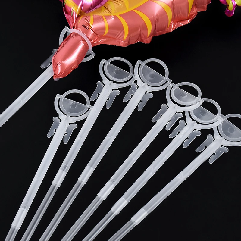 

10Pcs Transparent Clear Plastic Balloon Sticks Holder Bobo Kids Toys Wedding Birthday Party Foil Ballon Accessories Supplies