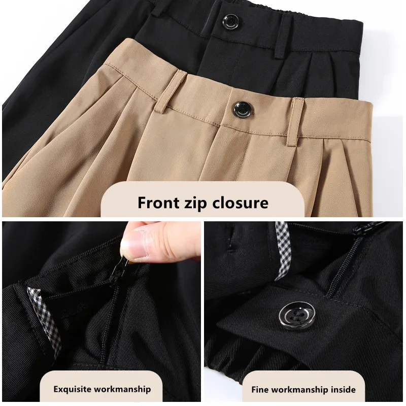 Women'S Loose Spring Summer 2023 New High Waist Wide Legs Slim Casual  Trousers Korean Fashion Trend Female Suit Straight Pants