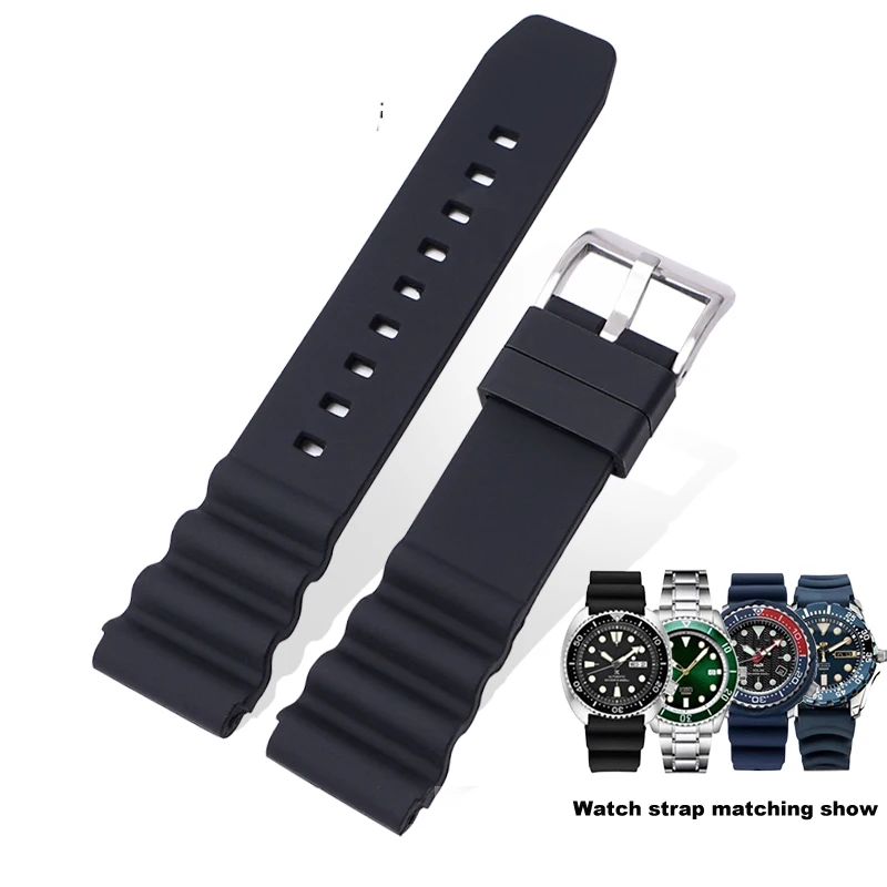 

Watch Band for Rolex SUBMARINER 20mm 22mm Waterproof Diving Mens Silicone Bracelet for Seiko SKX007 Sports Wristband for Citizen