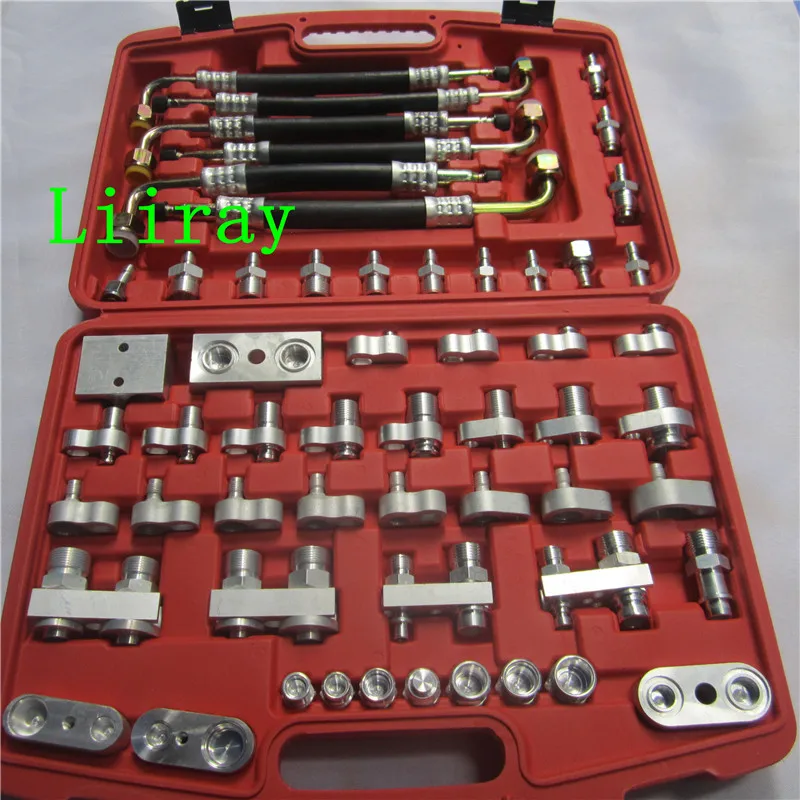 AUTO AC Leak detection fitting/adaptor manifold tools for Automotive Air Conditioning compressor/condenser/evaporator