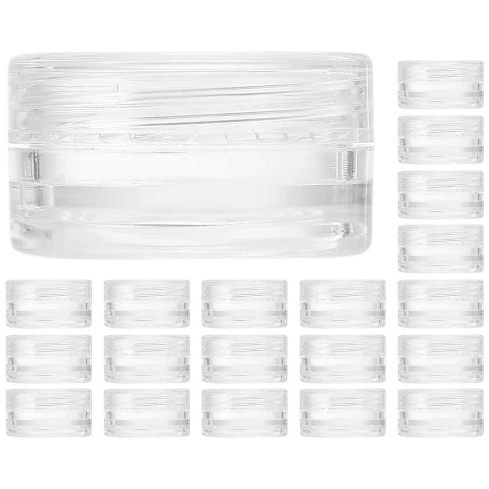 

Round Jar Plastic Container Set Portable Cream Boxes Jars Toiletry Travel Containers