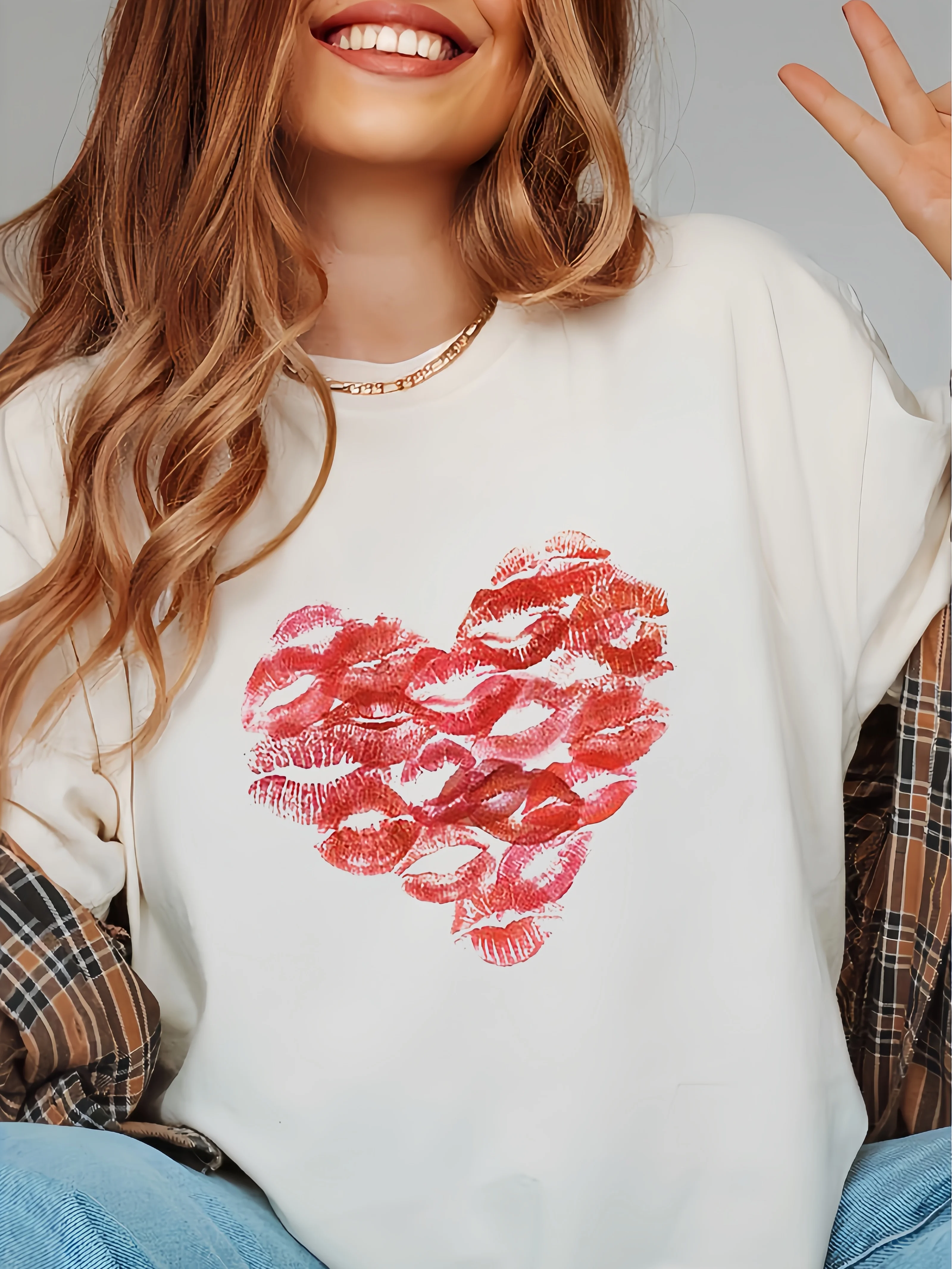 Flaming Red Lips Graphic Sweatshirt Women  Fashion Casual Long Sleeve Tops for Woman Spring cosmogony flaming sky 65