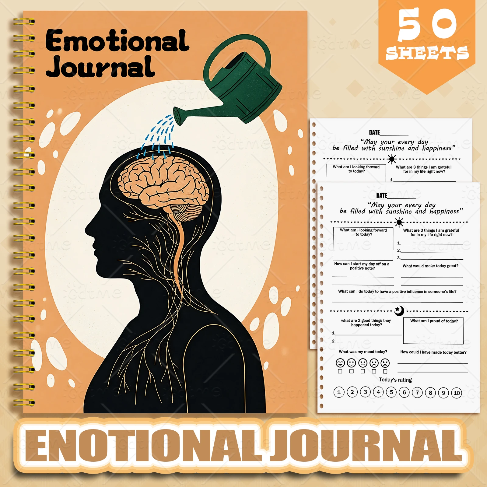 Emotional Wellness & Self-Care Planner: Mental Health Workbook and Anxiety Management Tracker