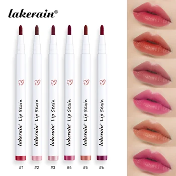 Matita per labbra a 6 colori matita per labbra liquida matita per labbra impermeabile rimpolpante tinta per labbra naturale opaca marrone nudo penna per trucco di bellezza a lunga durata