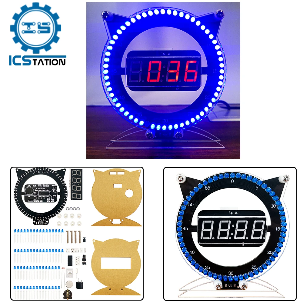 LED-Flashing-Alarm-Clock-DIY-Electronic-Kit-Light-Controlled ...
