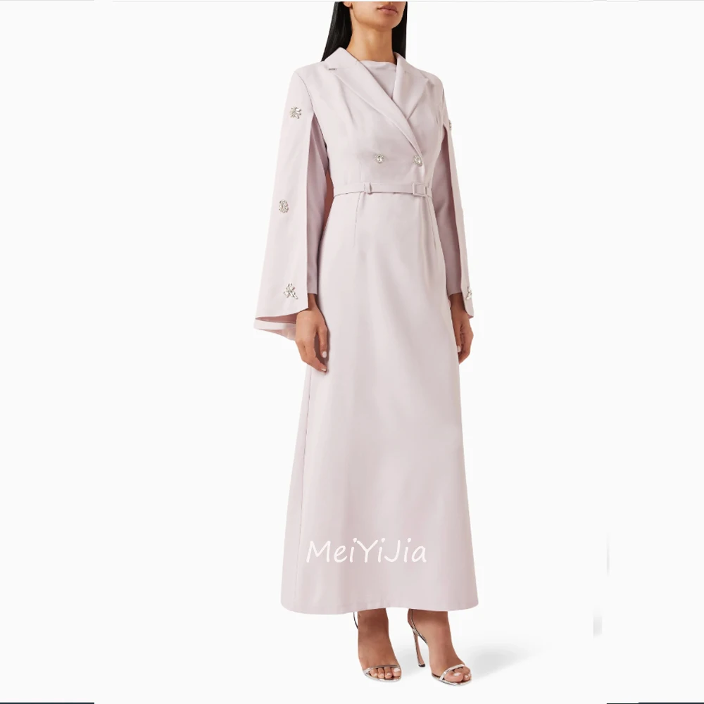 

Meiyijia Evening Dress O-Neck Long Sleeves Sash Ankle-Length Ruffle Saudi Arabia Sexy Evening Birthday Club Outfits Summer 2024