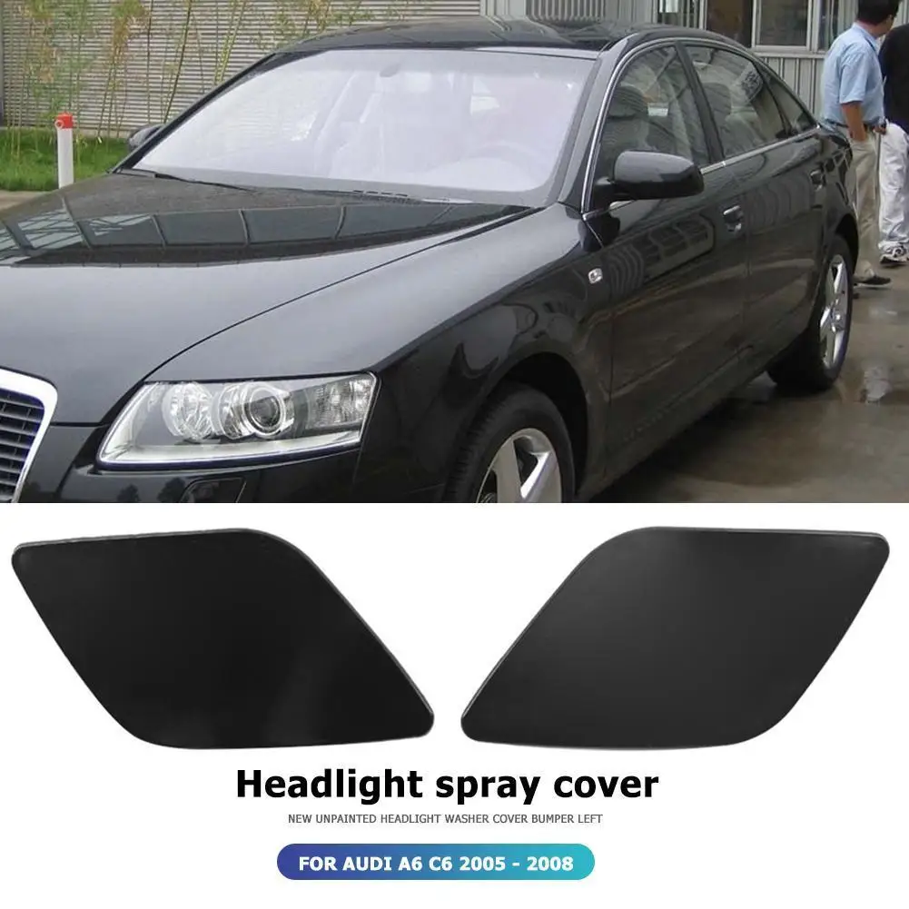 Car Headlight Washer Nozzle Spray Cover For Audi A6 C6 4F 2004-2008 Q7 2005-2010 headlight dust cap headlight lamp cover
