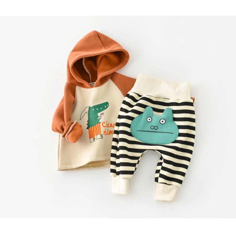 Description Picture 4 of itemPantalones 2023 Autumn New Baby Clothing New Boy Girl Cute High Waist PP Pants Thickened Wrap Bottom Pants Girl Ropa Para Bebe