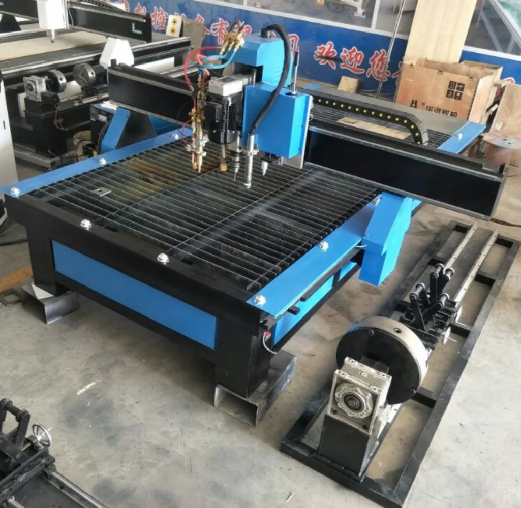 2024 Jinan Cheap Cnc Plasma Cutter 1325 1530 Cnc Plasma Cutting Machine Fiber Laser Cnc Plasma Cutting Tables With Drilling head 5