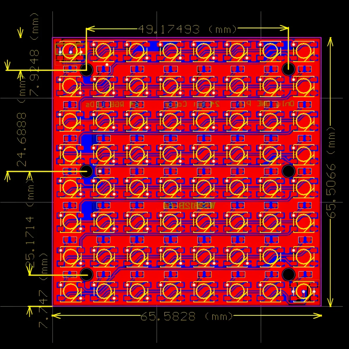 LED 5050 RGB LED 매트릭스 모듈, WS2812, 8x8, 64 비트