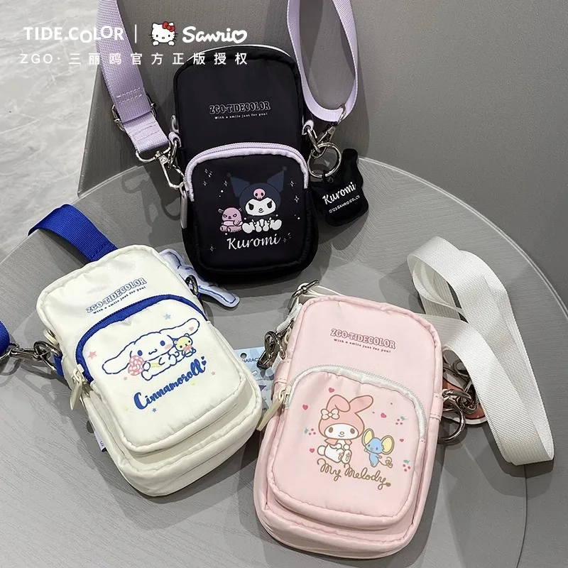 

Sanrio Cinnamoroll женская сумка Kuromi Студенческая мультяшная милая сумка для монет водонепроницаемая сумка через плечо для поездок