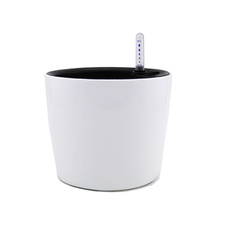 Indoor Self-Watering Plastic Flower Pot with Water Level Indicator