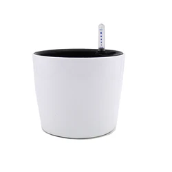 Indoor Self - Watering Plastic Flower Pot with Water Level Indicator - 18x15x15.5cm (1pc)