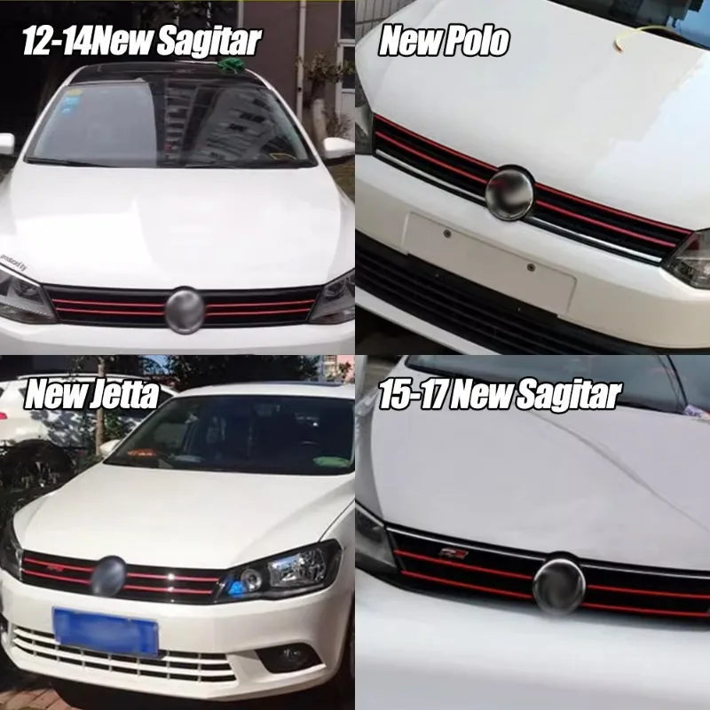 Reflective Red Car Stickers and Grille Mouldings for Front Hood Decoration