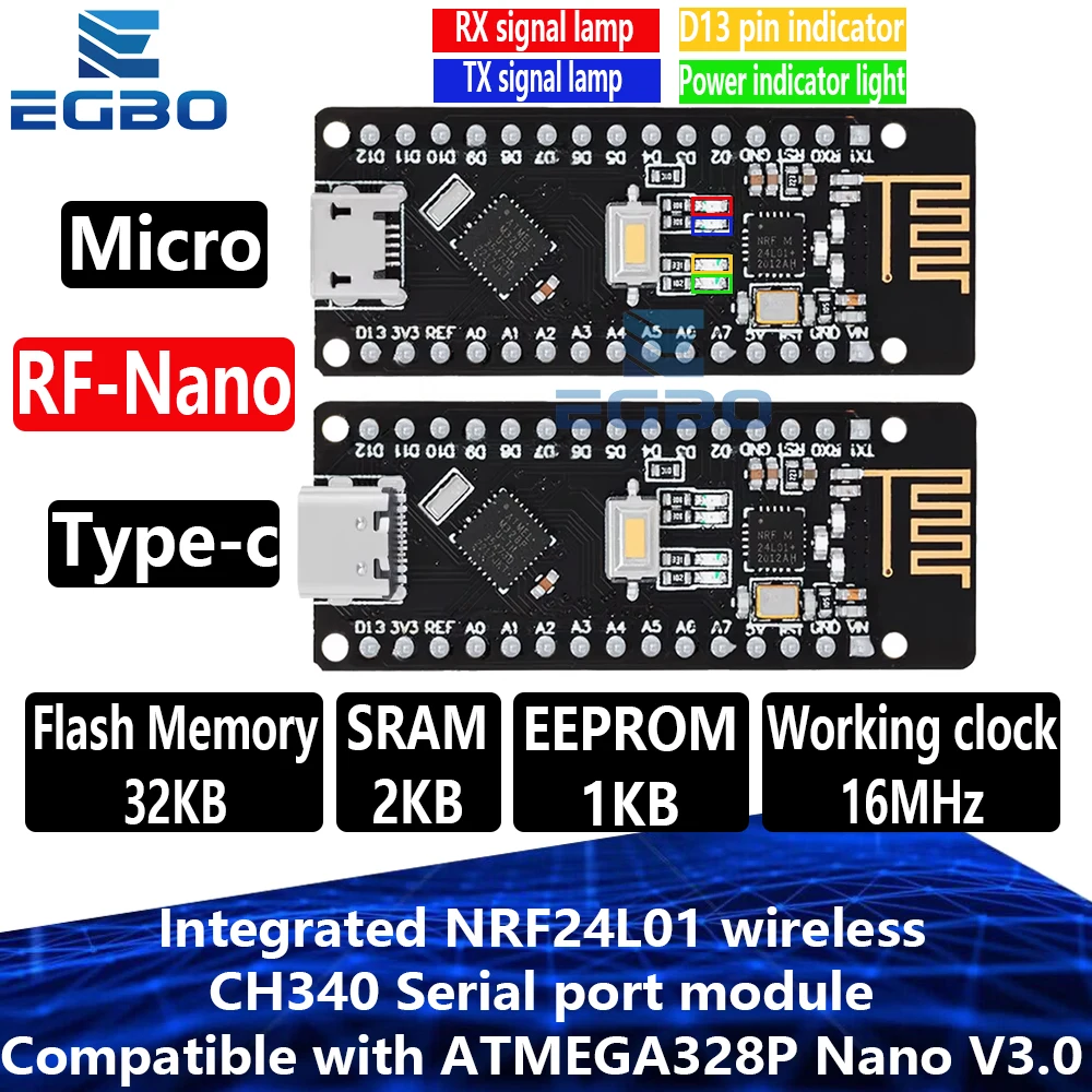 RF-Nano-Nano-V3-0-Micro-USB-Nano-Board-ATmega328P-QFN32-5V-16M-CH340 ...