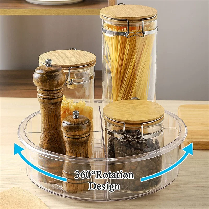 Hands DIY Spice Storage Rack Turntable Condiment Holder with Anti-slip  Bottom Waterproof and Moisture-proof Spice Organizer Shelf Kitchen  Accessories