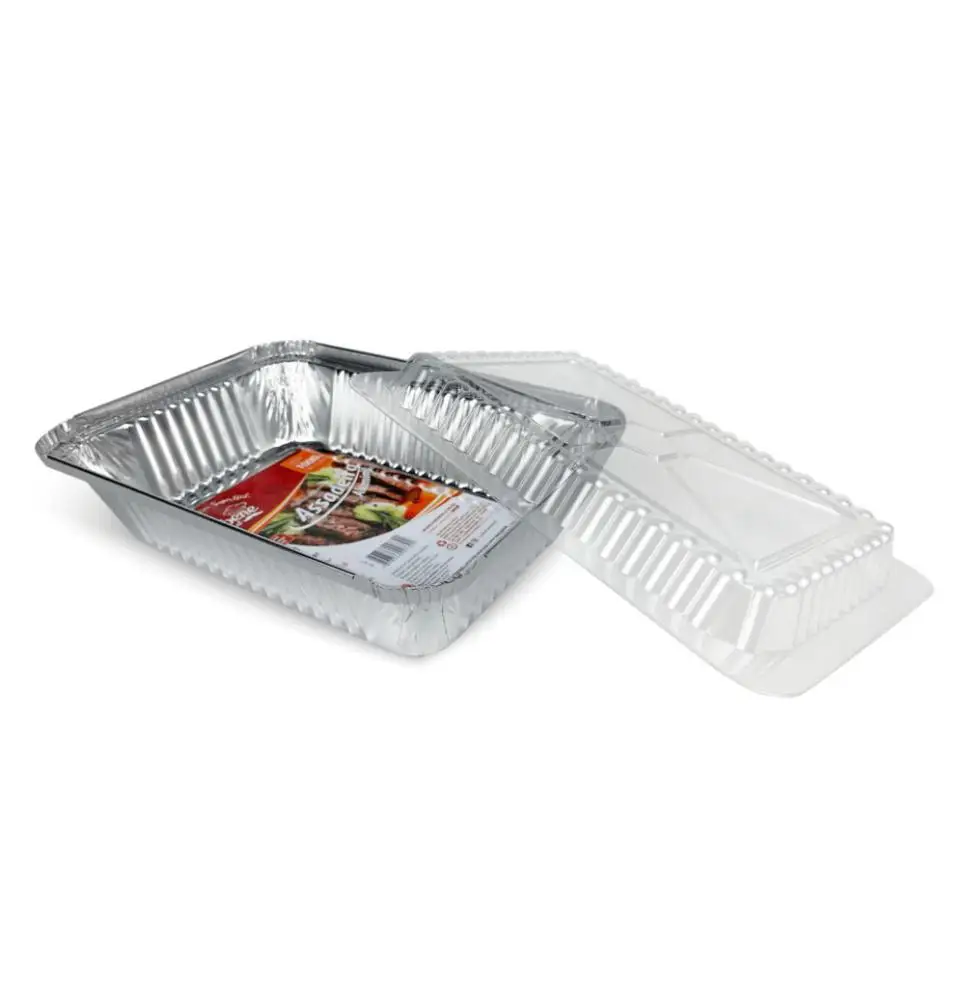 Aluminum Baking Baking Machine 1000Ml Lid Pet 12Un Vabene — view 2