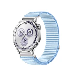 Nylon Strap Bracelet - Available in 18mm, 20mm, 22mm Sizes - Garmin Venu 4 45mm (Light blue)