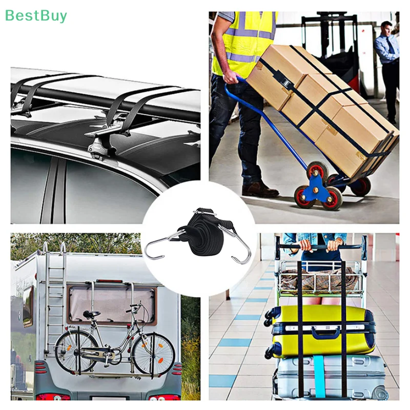 Motorcycle Luggage Rope Mountain Bike Elastic Straps Cord Hooks Strong Elasticity Convenient To Carry Outdoor Tensioning Belts