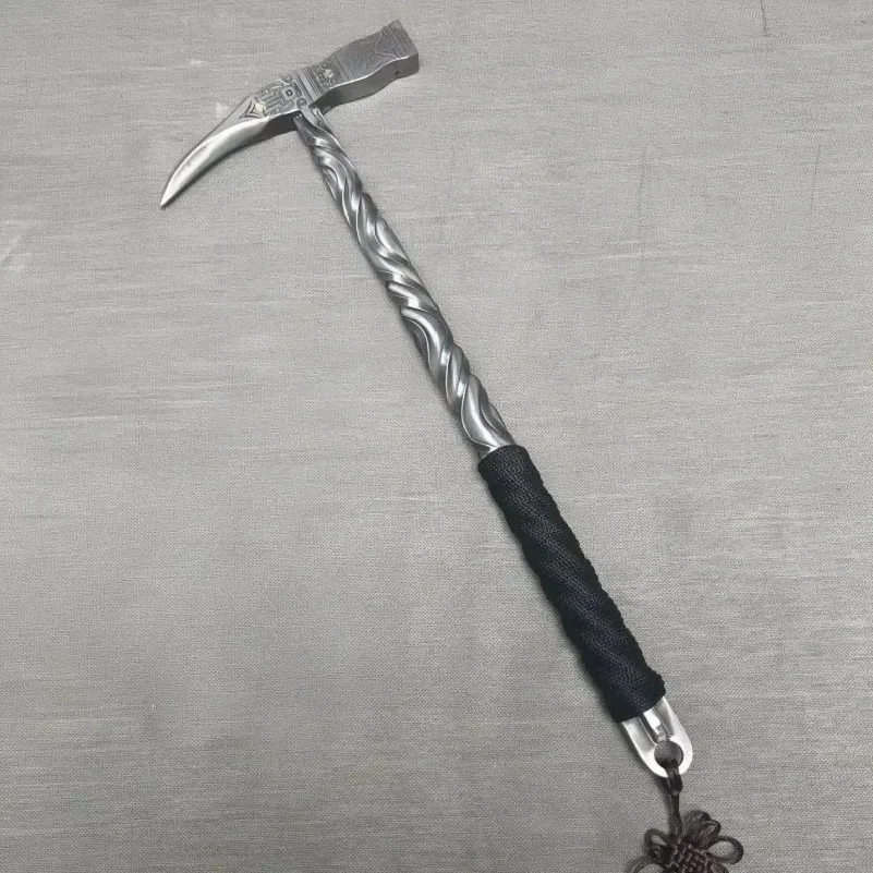 Martello da caccia al cinghiale da 40 cm, forgiato a mano, integrato, multifunzionale, per campeggio e giardinaggio - immagine 3