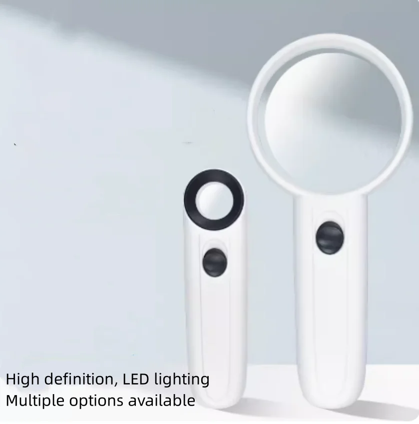 Handheld magnifying glass with light, high-definition, and high-power mobile phone maintenance, jewelry and jade appraisal, read
